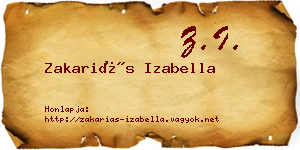 Zakariás Izabella névjegykártya